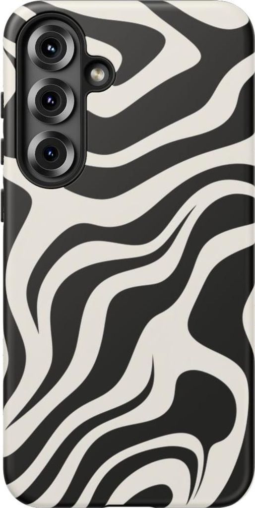 Abstraktes Zebra-Muster in Schwarz-Weiß – Hülle Kompatibel mit Samsung Galaxy S25 Plus
