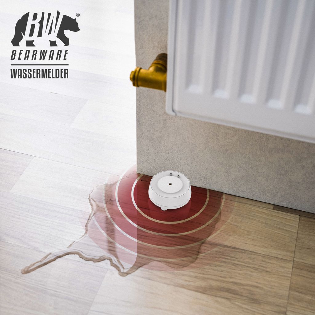 Rilevatore D'Acqua 4 Pezzi – Allarme 90 DB Con Doppia Sonda Per Perdite E Gocce, Batteria Inclusa