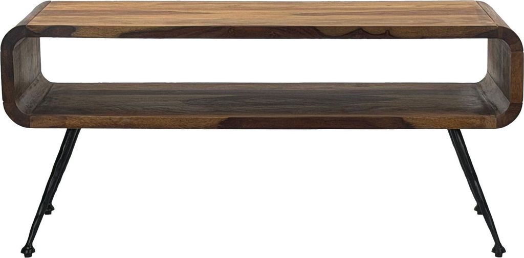 FineBuy Retro stolik kawowy Sheesham lite drewno 100cm - Zdjęcie produktu 