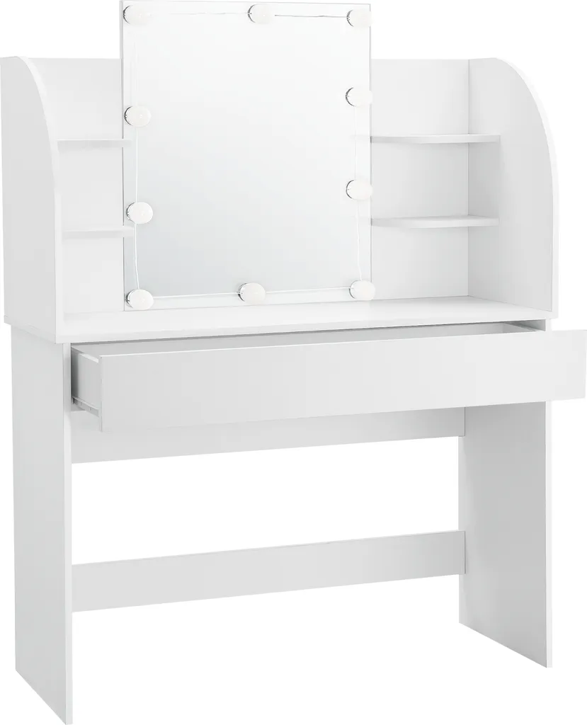 Mobile Trucco Köla Bianco: Design Moderno con Specchio e Luci LED - 4