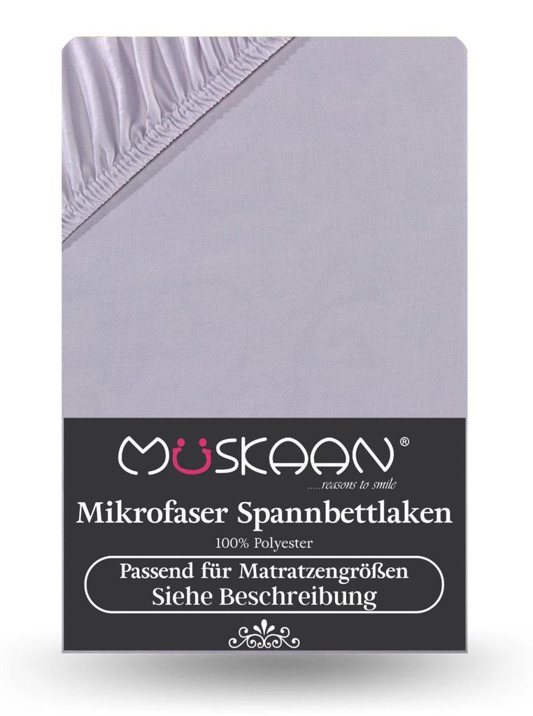 Mikrofaser Spannbettlaken 180x200 cm - 200x220 cm + 40 cm Produktbild 