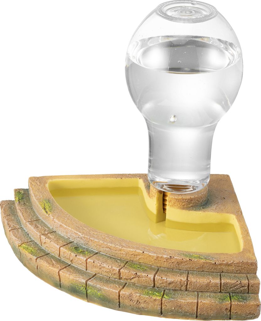 Navaris Reptilien Wasserspender - Großes Volumen 400 ml - Terrarium Deko - Für Schildkröten, Echsen, Geckos - Reptilien Zubehör - Sepiaschalen -