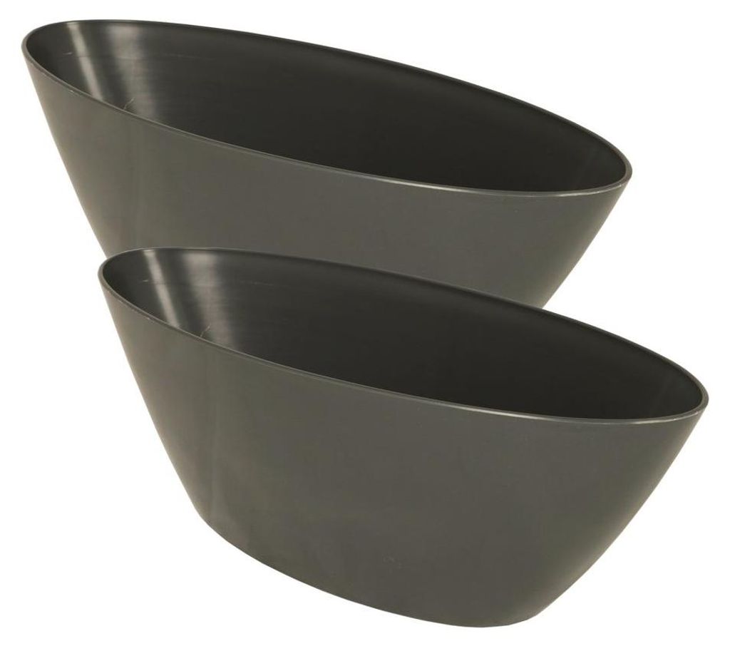 MePla - 2 Stück - Orchideen-Schiffchen L 40 anthrazit Produktbild 