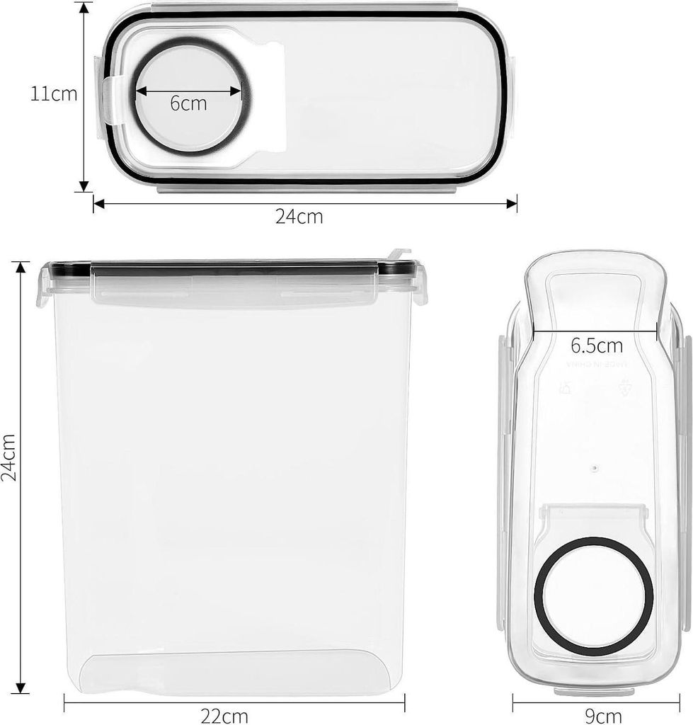 Vorratsdosen mit Deckel Luftdicht Groß 4L Set of 4 BPA frei