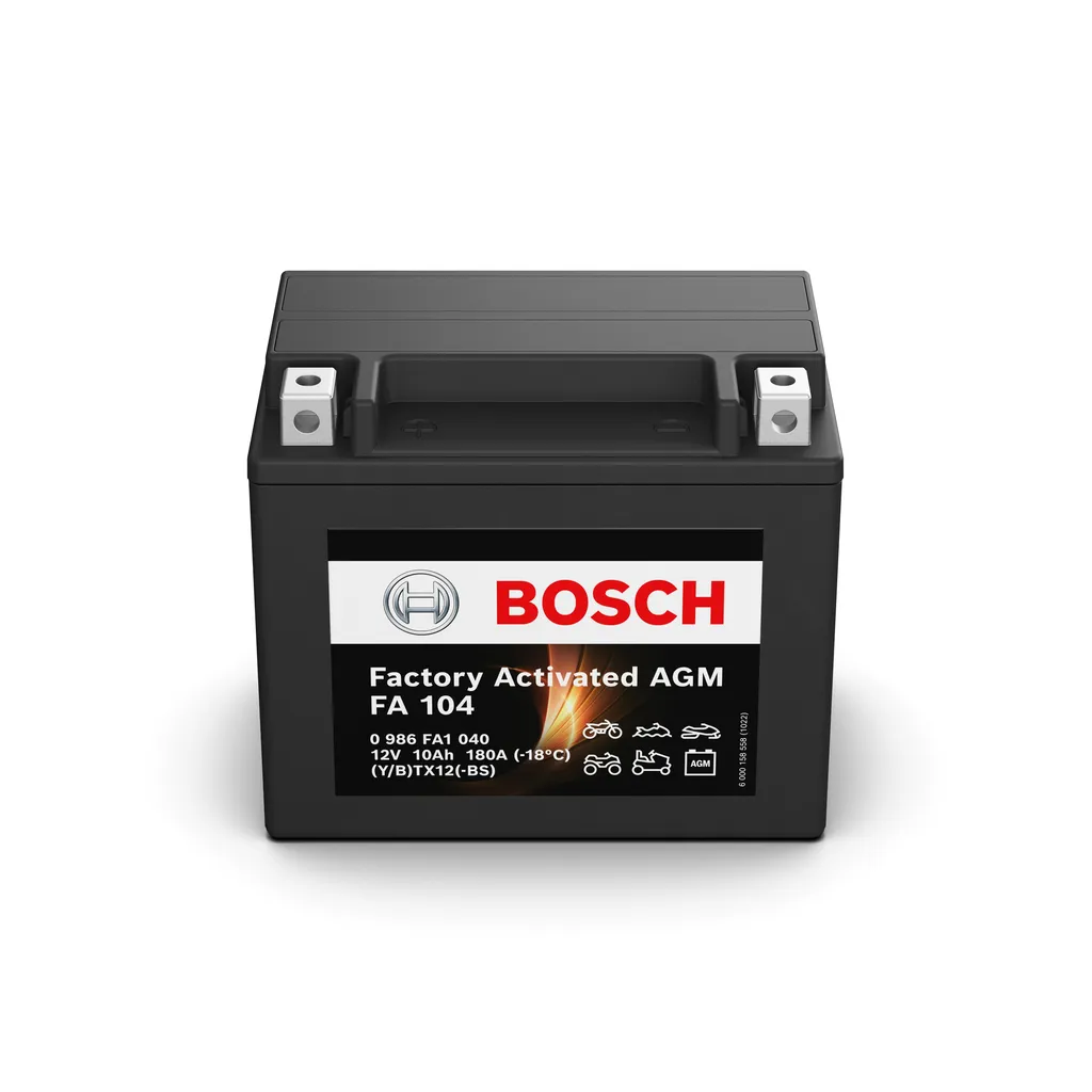 Batterie Moto 12V 10Ah 180A Idéale pour Remplacement d'Origine Fiable