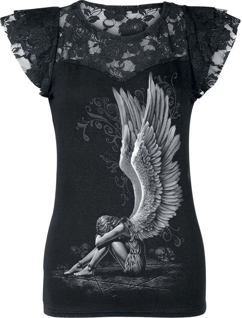 Spiral Direct T-Shirt Damen Enslaved Angel schwarz M Produktbild 