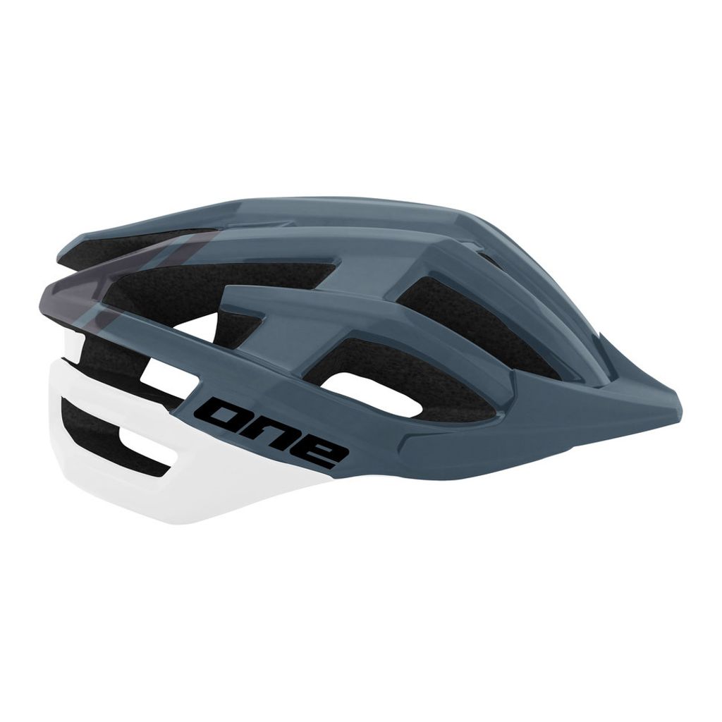 One MTB-Rennradhelm Verstellbar Grau/Weiß Größe 54-58 cm (S/M)