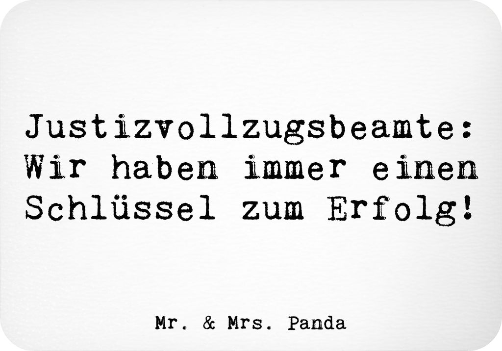 Mr. & Mrs. Panda magnet Spruch Justizvollzugsbeamter Erfolg - Weiß - Geschenk, haftmagnet, Beruf, wandmagnet, Justizvollzugsbeamte, Kühlschrankma...
