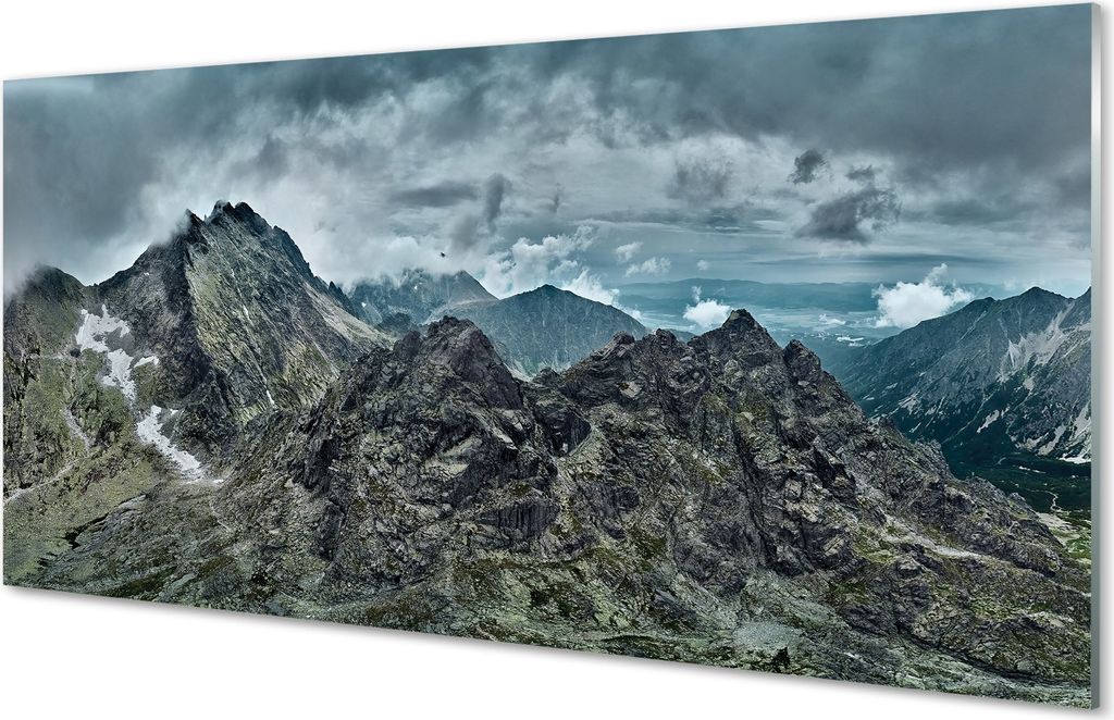 Glasbilder 120x60 Wandkunst berg Rock