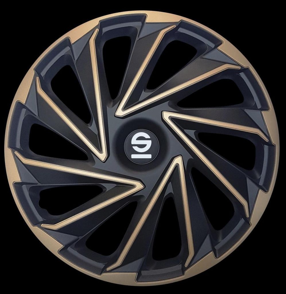 15" Zoll Radkappen Gold Schwarz Radzierblenden Radblenden Produktbild 