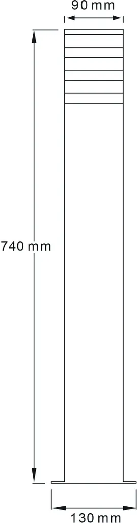 Lampe extérieure PIR 74cm Polux TEKSAS graphite avec capteur crépuscule - 13