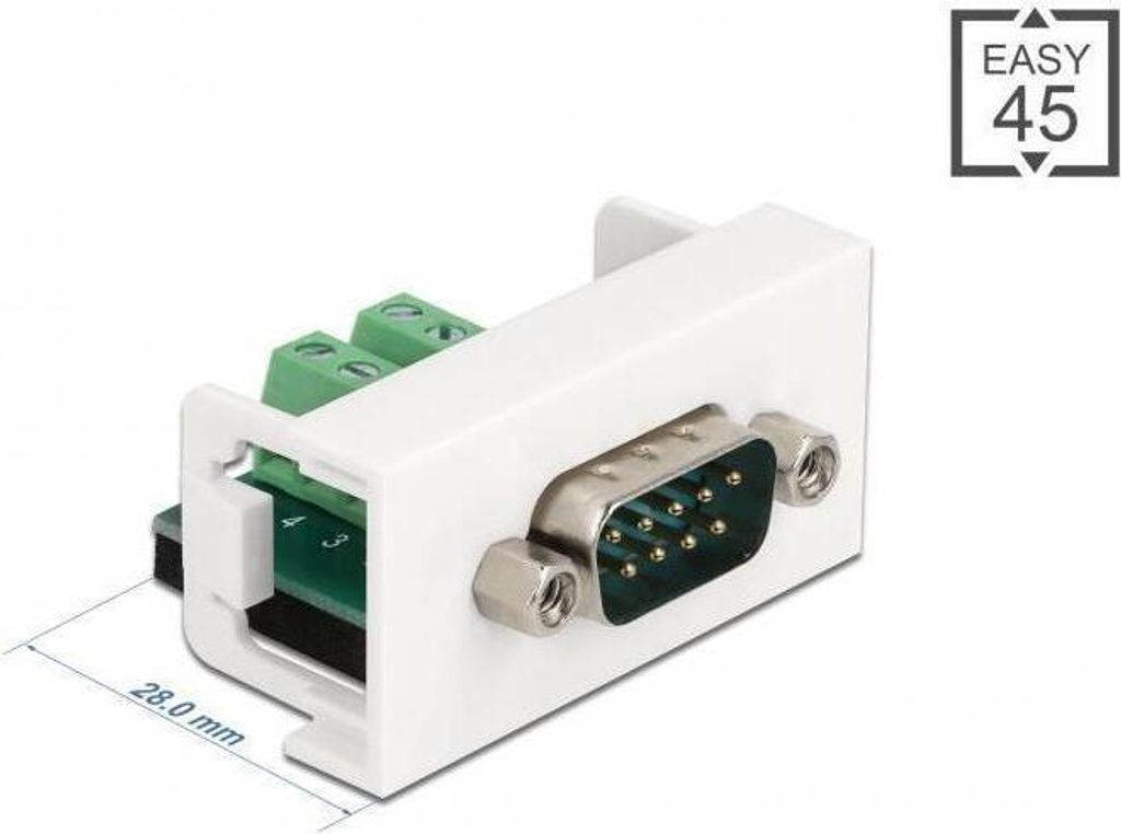 Easy 45 D-Sub 9 Pin zu 10 Pin Terminalblock Modul, 22,5x45mm