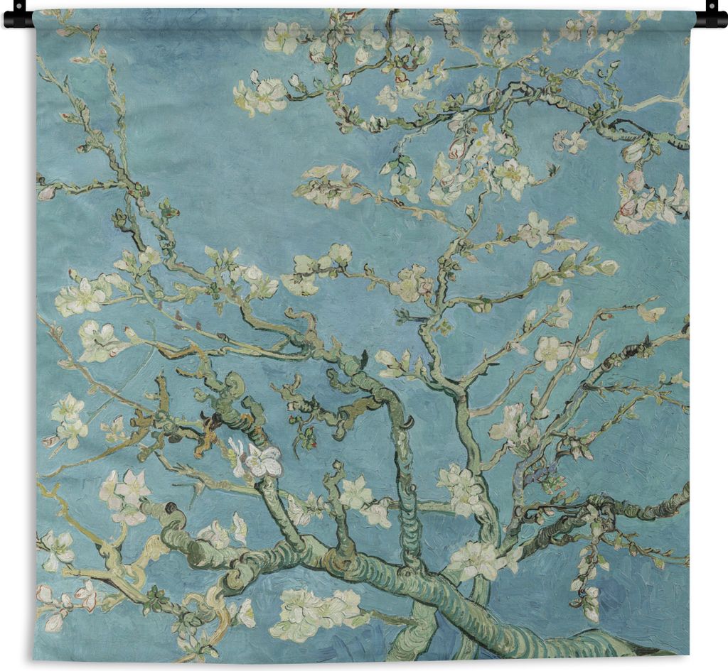 MuchoWow Wandteppich Wandbehang Van Gogh - Blüte - Alte Meister - Vincent van Gogh 60x60 cm Tapisserie Dekoration Wandtuch - Dekorationen - Wand...