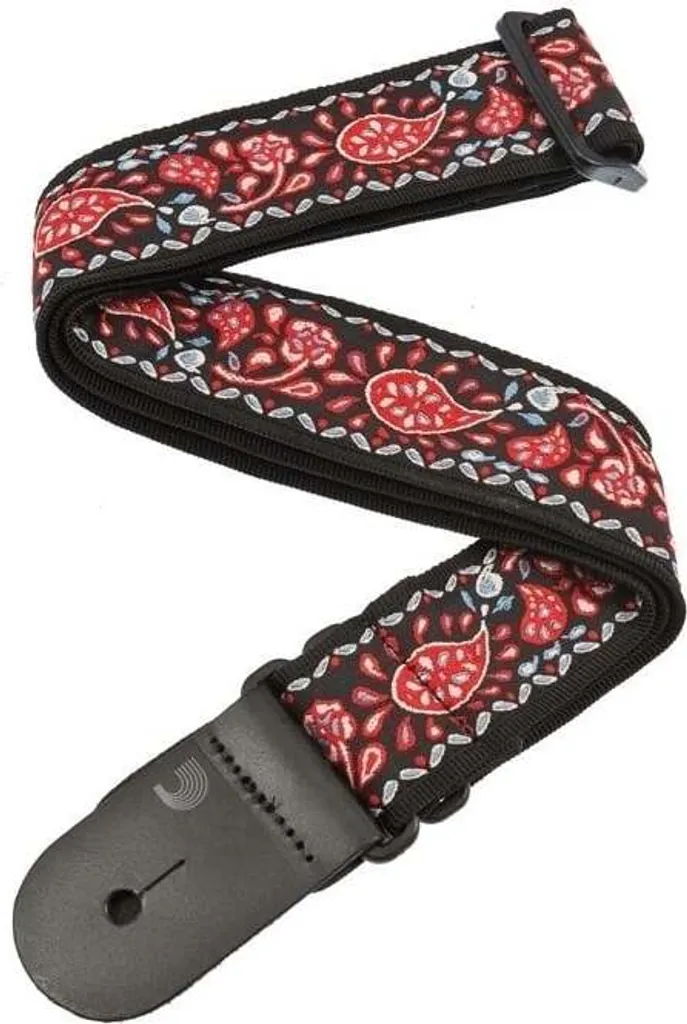 D'Addario 50E08 Sangle de Guitare en Tissu - Accessoire Noir Durable