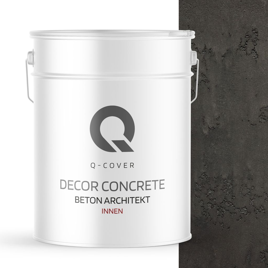Beton Architekt 15 Kg 10 m2 Anthrazit 15 kg | Dekorativerputz | Kellepnputz | Gebrauchsfertige | Betonmasse Betonoptik Dekoratives Beton Innen