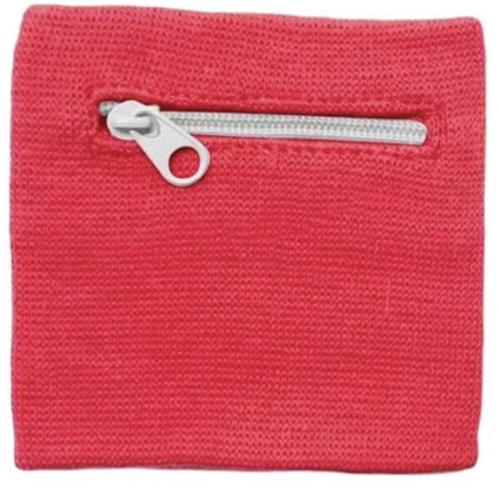 Go Go Gadget – Schweißband – Armband – Sportband – mit Reißverschluss – Geldaufbewahrung – 8 x 8 cm – 1 Stück – Rosa