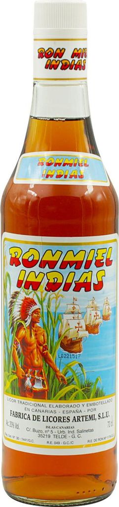 Ron Miel Indias Artemi Honey Rum 0,7L (20% Vol.) Produktbild 