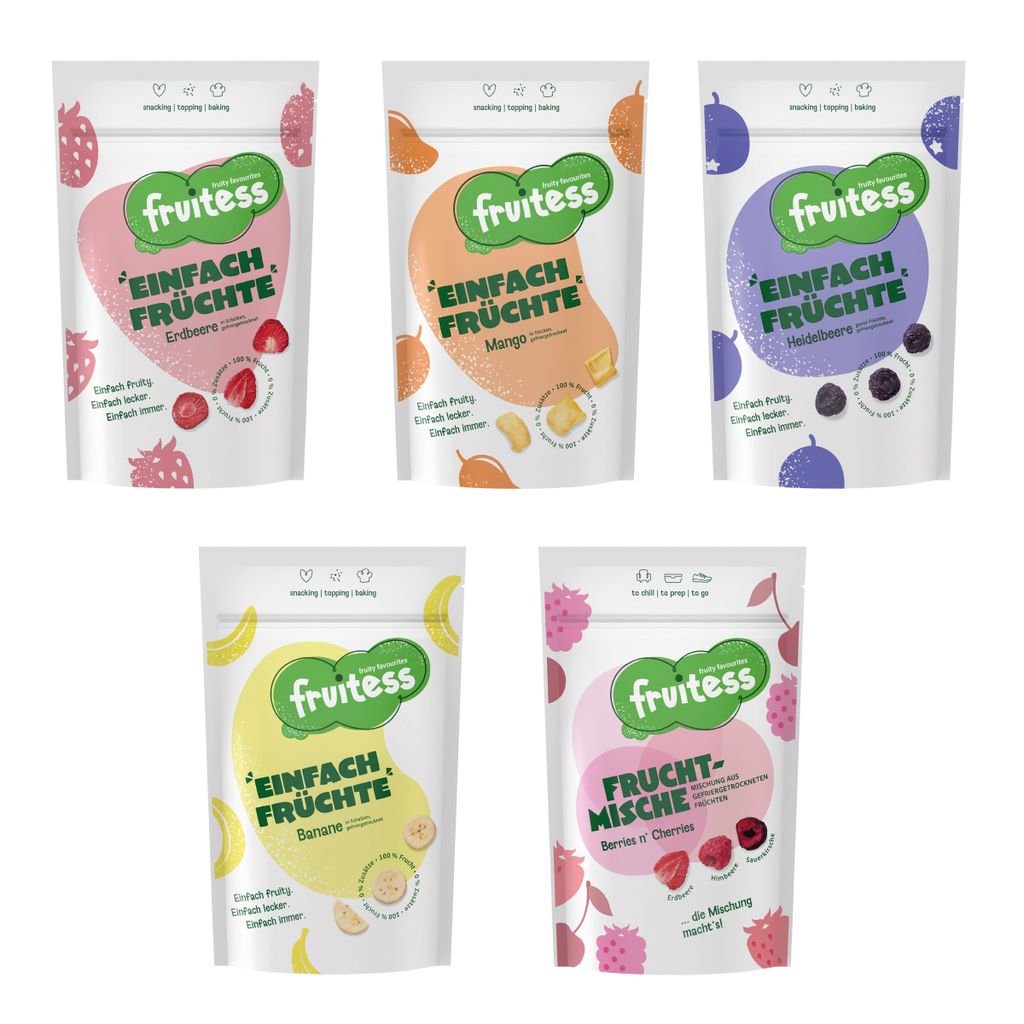 Gefriergetrocknete Früchte   5er-Pack FRUITESS Erdbeere, Produktbild 
