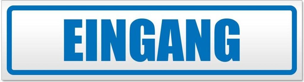 Kiwistar Eingang Magnetschild Schild magnetisch - 30cm Blau - Magnetfolie für Auto PKW Kfz