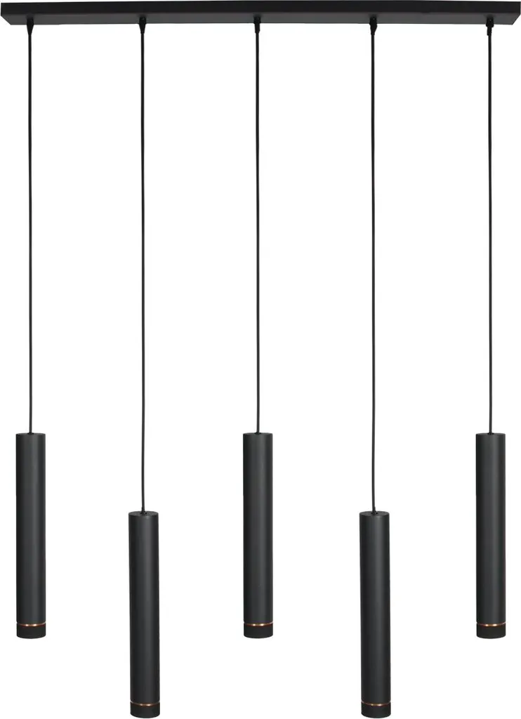 Lustre suspension noir table à manger éclairage salon Mexlite GU10
