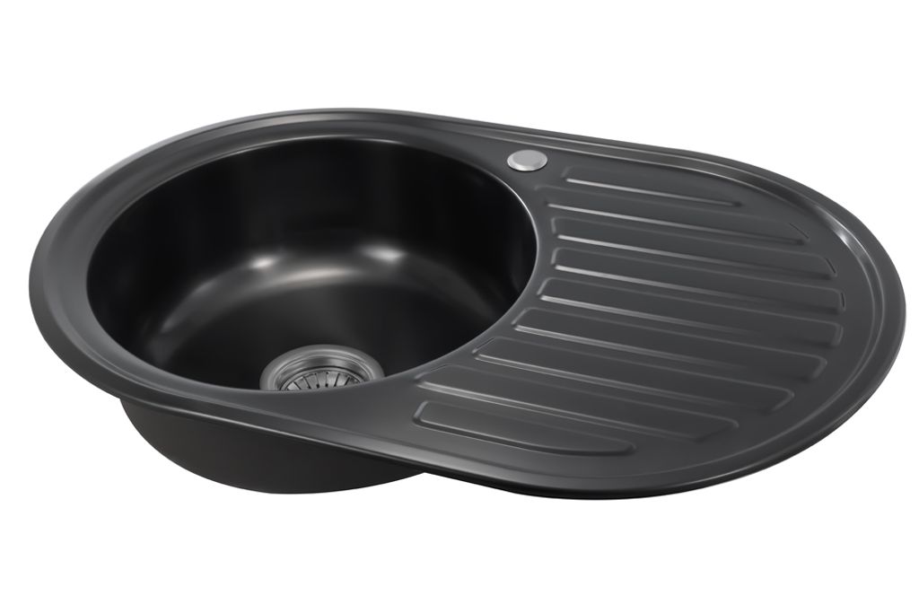 Proaja- 77x50x18cm Küchenspüle schwarz Edelstahl 304 0,8 Produktbild 