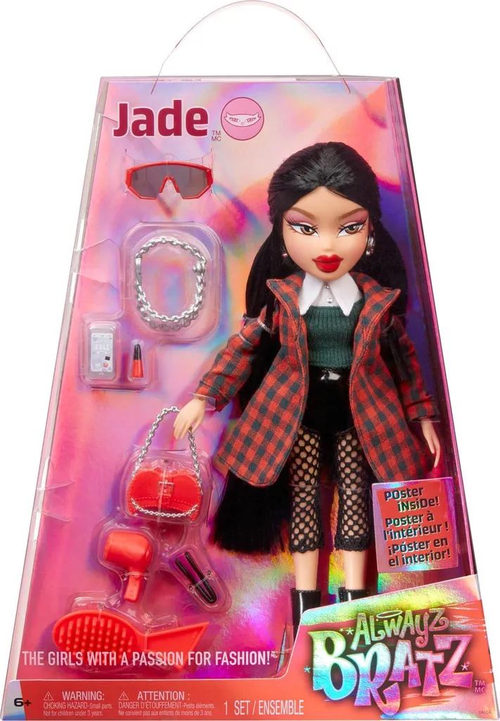Bratz Alwayz Fashion Doll Jade avec 10 accessoires et poster collector
