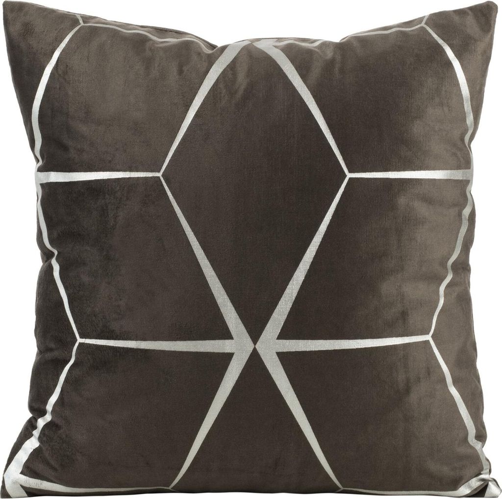 EUROFIRANY | Kissenbezug - 45x45 cm - Dunkelbraun - Velours