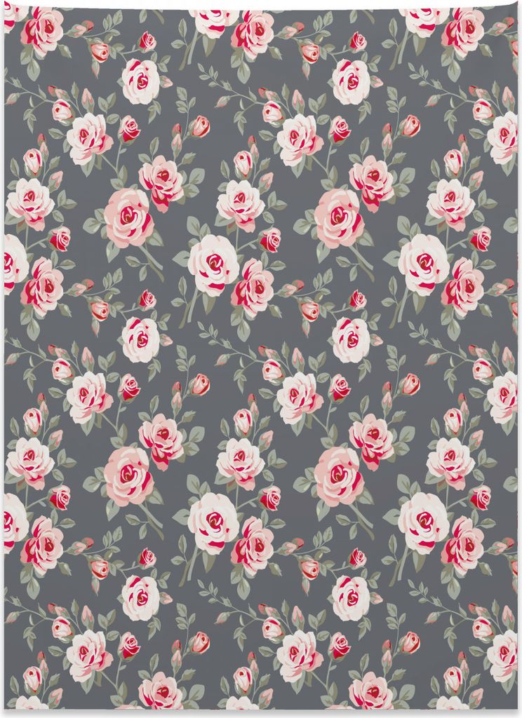 Abakuhaus Shabby Chic Wandteppich, Ländliche Knospen Vintage aus Weiches Mikrofaser Stoff Kein Verblassen Klare Farben Waschbar, 110 x 150 cm, Meh...