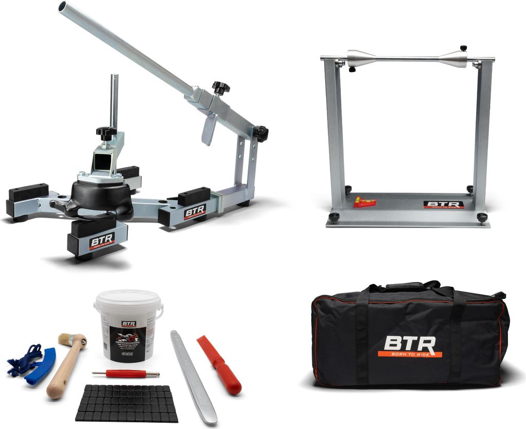BTR Reifenmontiergerät EVOX mit Wuchtbock, Starterpaket und Tasche Schwarz BTR Wuchtbock Paste
