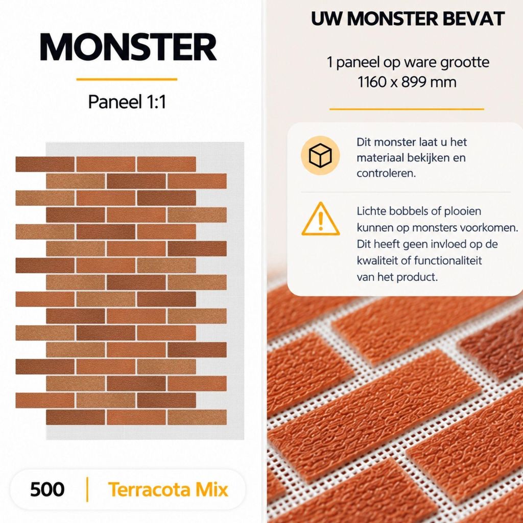 AMK Monsterpaneel – Baksteenlook met Natuurlijk Productafbeelding 