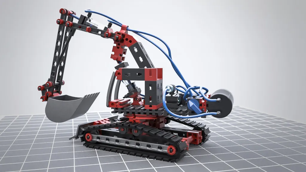 Kit Pneumatic Power fischertechnik avec Vérins et Compresseur Manuel - 16