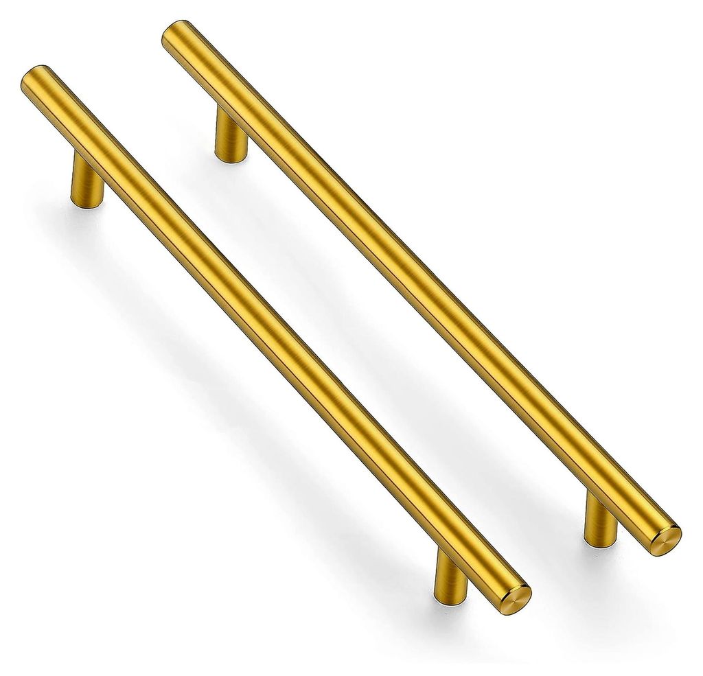 20 Stück Goldene Möbelgriffe T-Bar für Küchenschränke 224mm Lochabstand