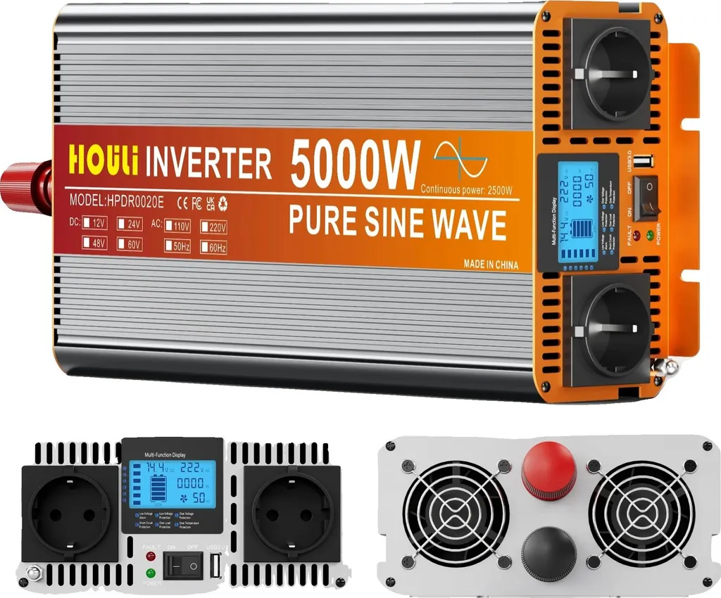 Onduleur Solaire 12V 220V 7000W idéal pour Site Isolé et Maison de Campagne