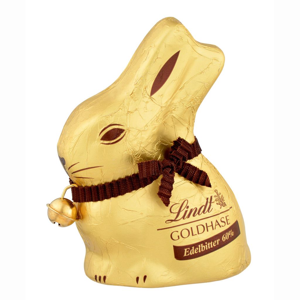 Lindt und Sprüngli Goldhase feinste Edelbitterschokolade 100g 4er Pack