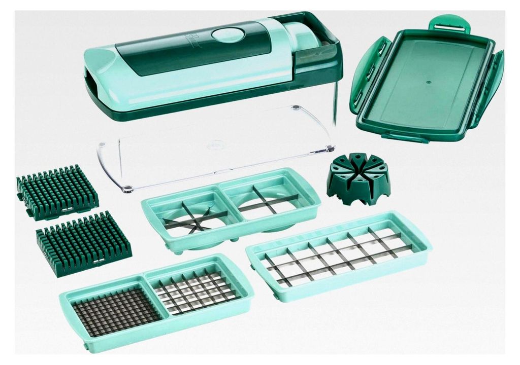 Nicer Dicer Fusion (10 Teile) - Obst- und Gemüseschneider mit Schneid-, Reib- und Hobelfunktion