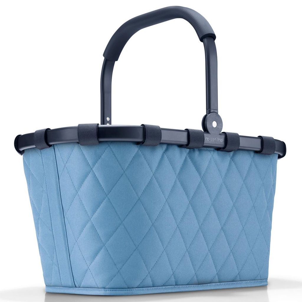 reisenthel carrybag, Einkaufskorb, Picknickkorb, Tragetasche, Frame Rhombus Blue, 22 L, BK4102