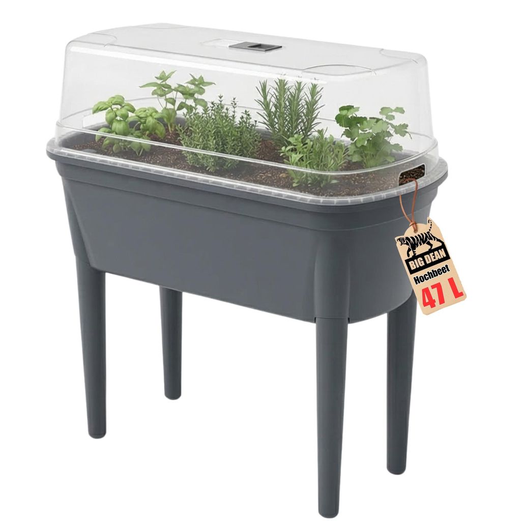 BigDean Hochbeet Frühbeet mit abnehmbaren Beinen und Deckel Produktbild 