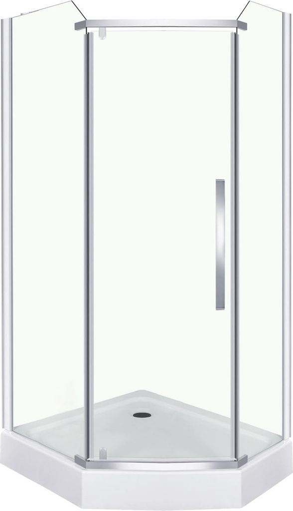 Duschkabine, GLASGOW 100X80 LINKS mit Duschtasse und Siphon Produktbild 