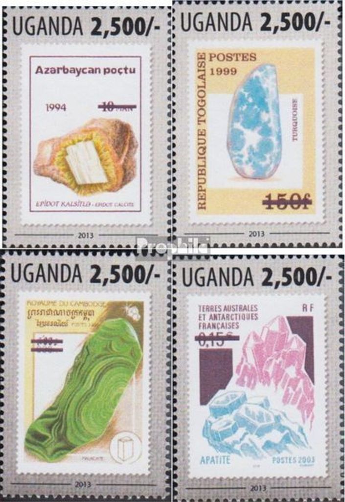 Briefmarken Uganda 2013 Mi 3119-3122 (kompl.Ausg.) postfrisch Briefmarken mit Naturmotiven