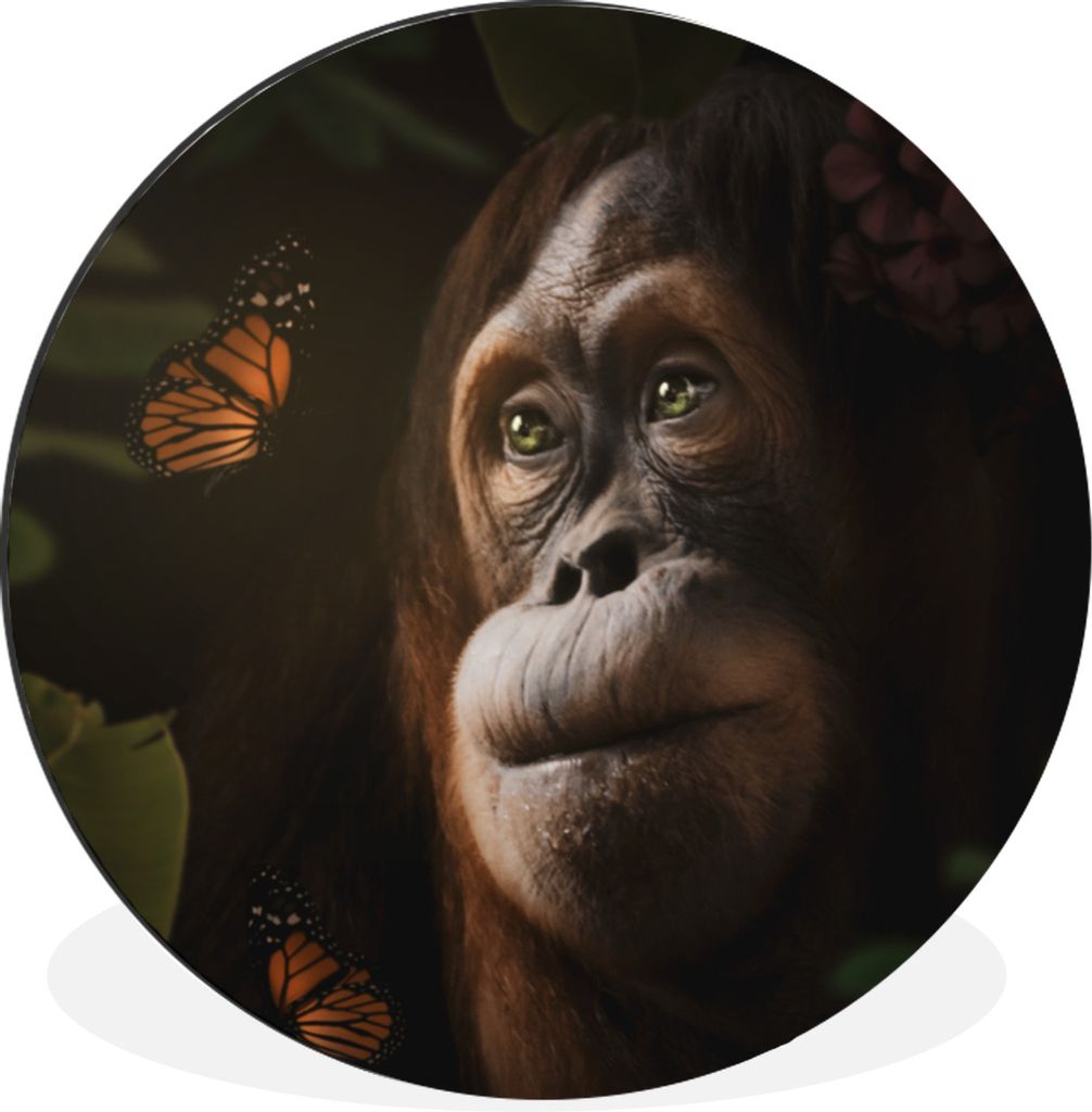 MuchoWow - Mauerkreis - Wandbilder - Runde Bild - Bild aus Aluminium - Schlafzimmer - Wohnzimmerdekoration - Wand Dekoration