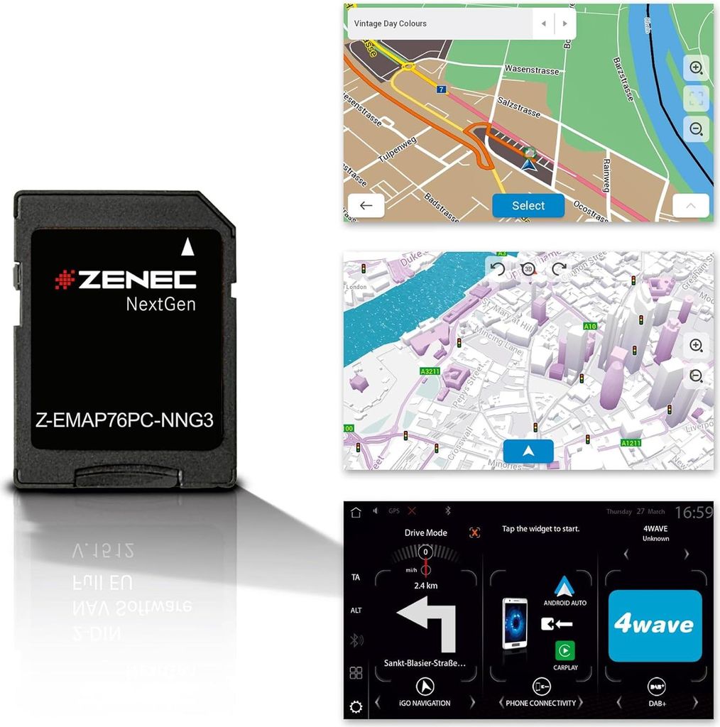 Zenec Z-EMAP76PC-NNG3 | Optionales Navigationspaket für Z-E3776, Z-N975 und Z-N976