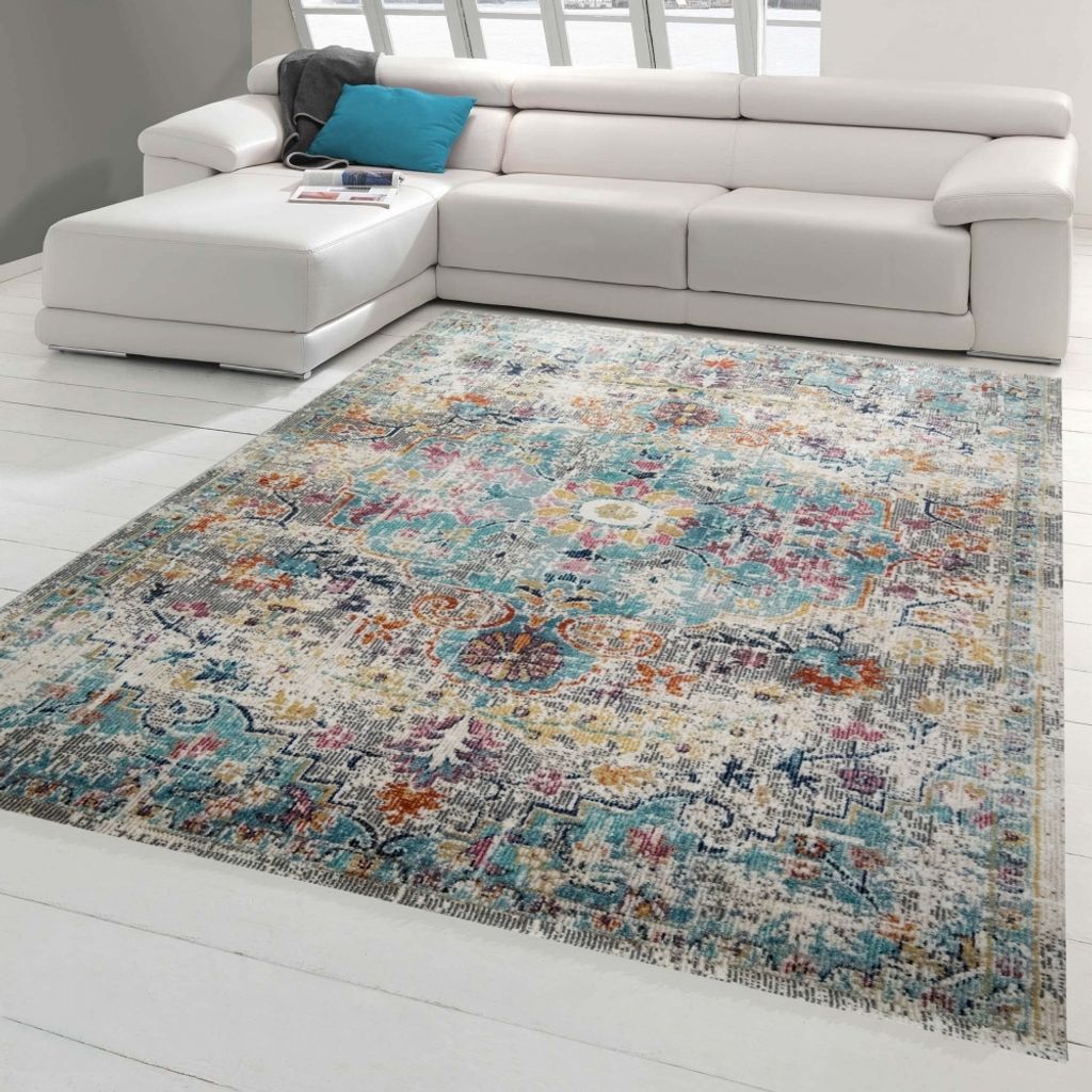 Teppich Orient Teppich Outdoor Wohnzimmerteppich Vintage bunt Größe - 240 x 340 cm