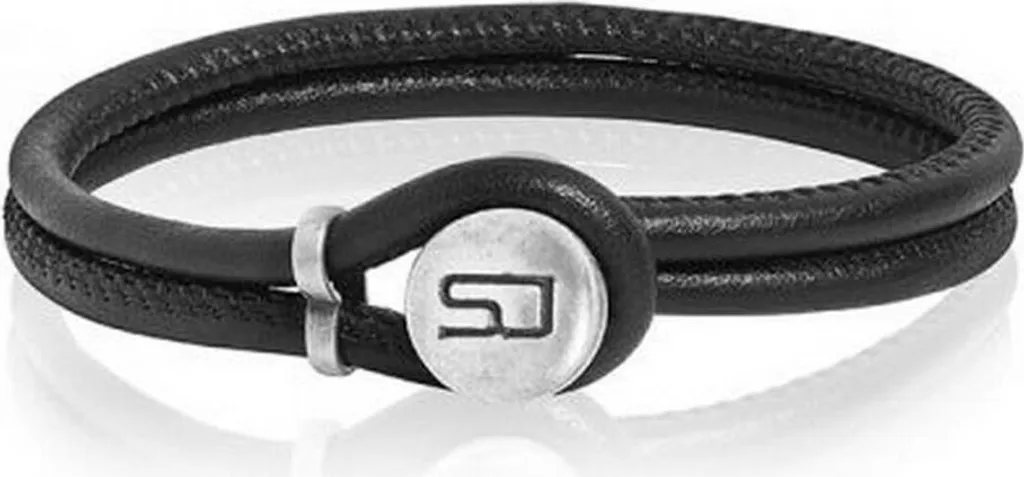 Bracelet en Cuir de Qualité Sif Jakobs BR458-BL-BK-21 Finition Argentée