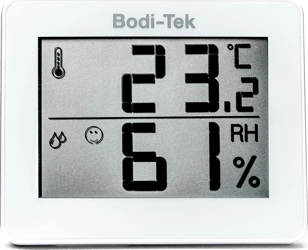 Thermomètre et hygromètre d'ambiance Bodi-Tek - Capteur haute précision