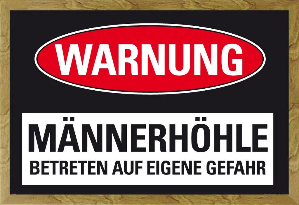 Set Poster Divertente + Cornice Shinsuke Rovere per Man Cave