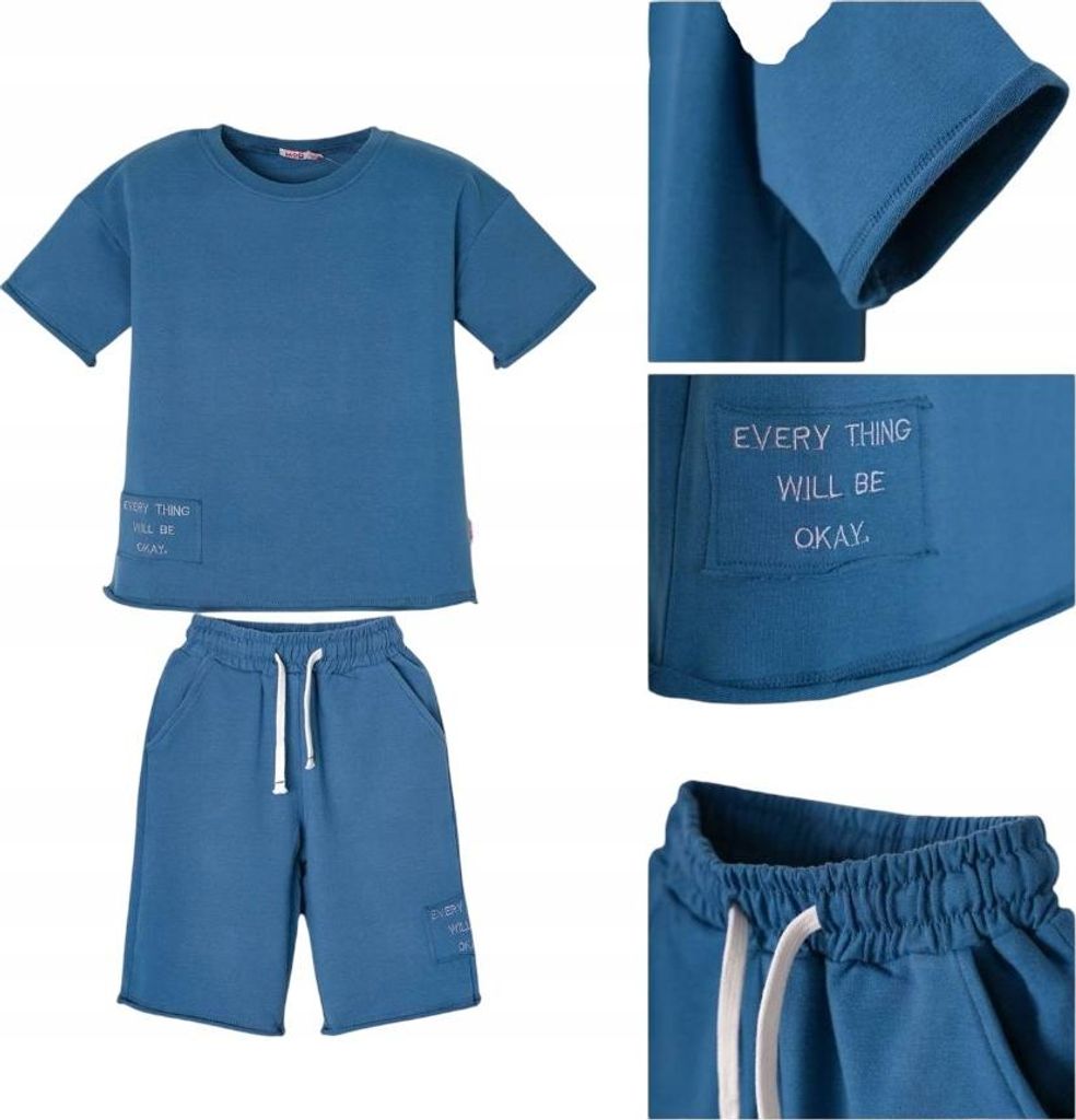 Kinder Komplettset - Indigo - Größe 134 - Baumwolle - Unisex