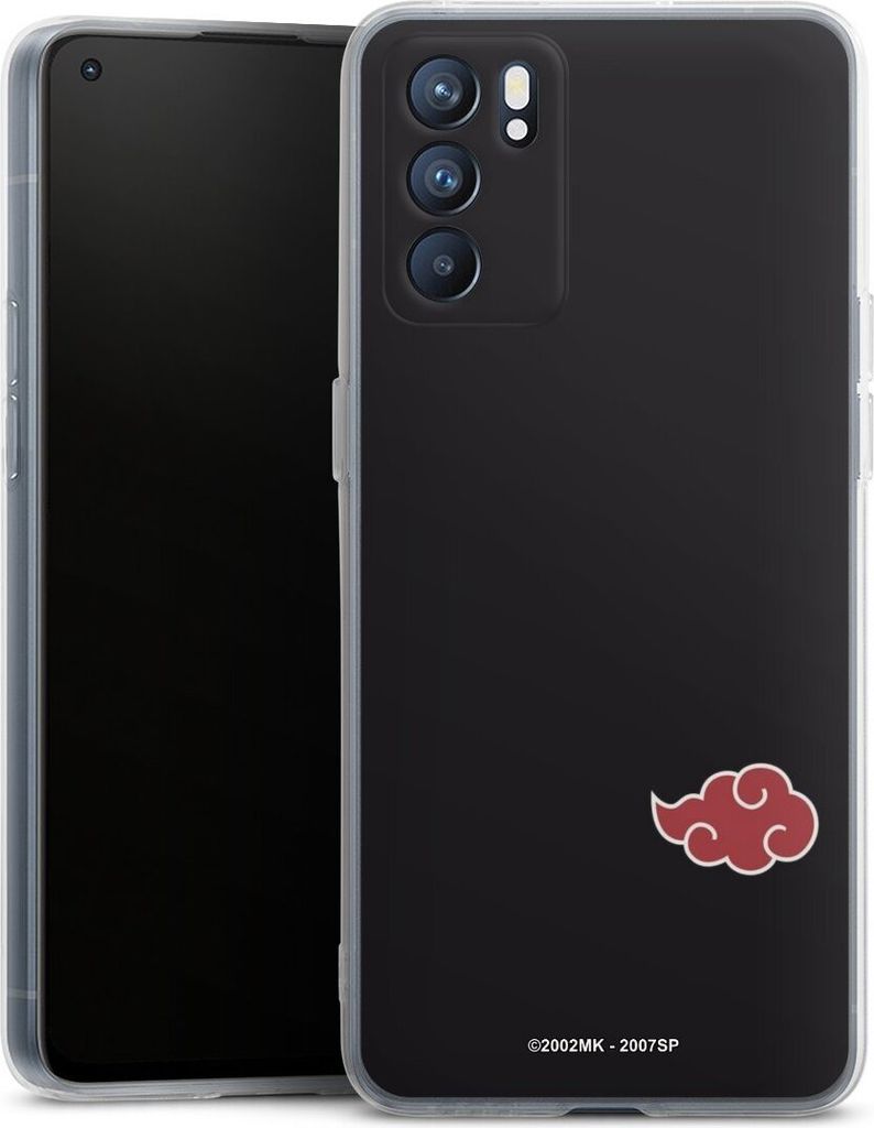 DeinDesign Handyhülle für Oppo Reno 6 5G Silikon Hülle Case Smartphone Schutzhülle Naruto Shippuden Offizielles Lizenzprodukt Akatsuki