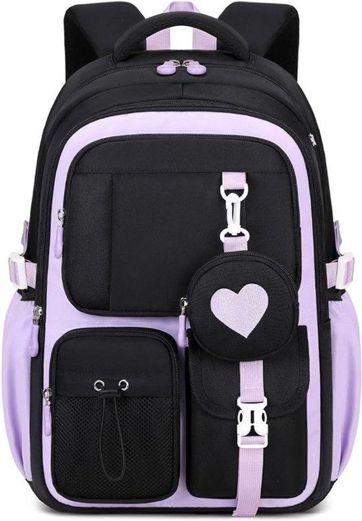 Schulrucksack für Mädchen mit mehreren Fachern, atmungsaktiv und bequem