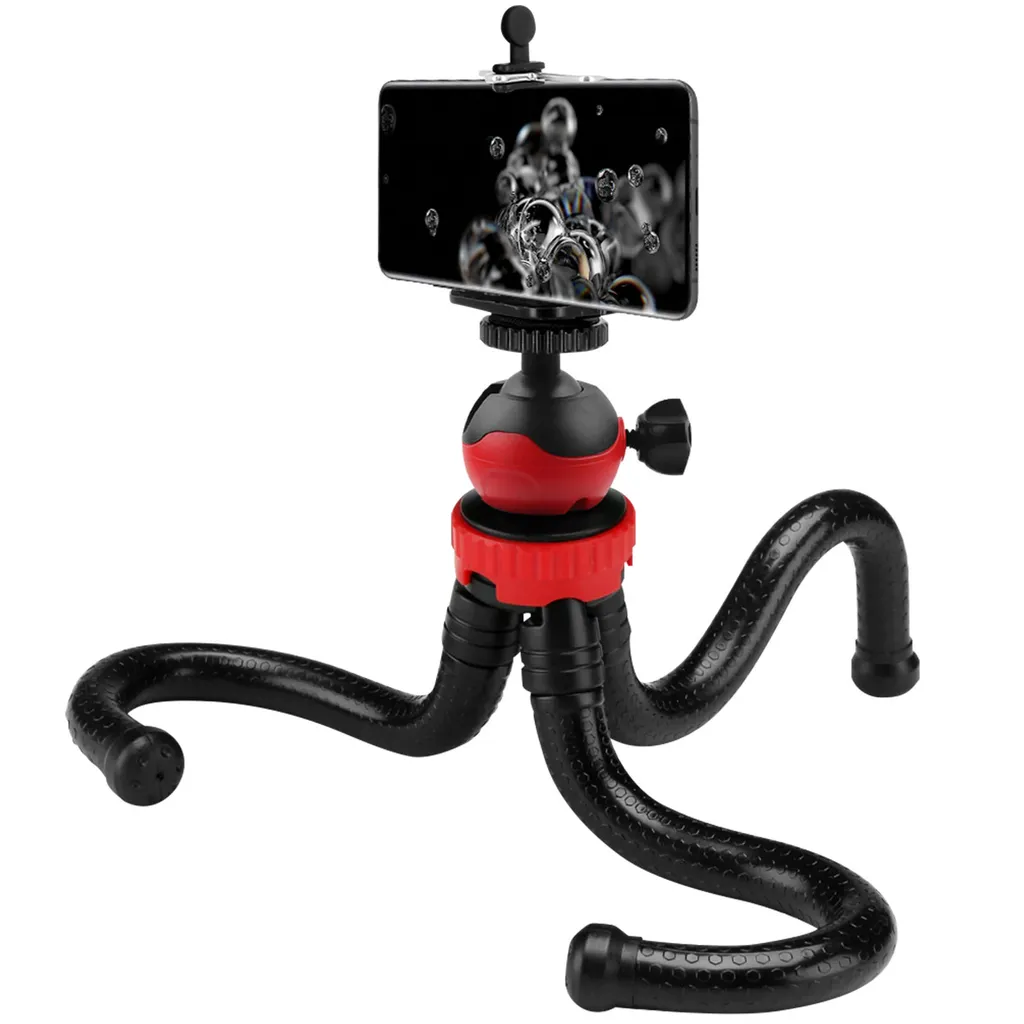 Treppiede Flessibile Octopus Nero per Smartphone e Fotocamere Digitali