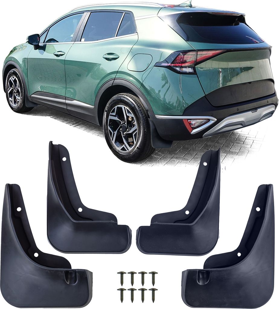 Bavettes AVANT + ARRIÈRE Noir pour Kia Sportage NQ5 à Image du produit 